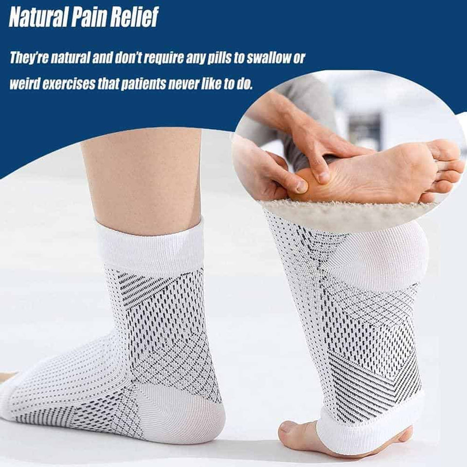 ORTHO Bamboo Neuropathy Socks|| SWOLLEN FEET AND ANKLES PAIN RELIEF BAMBOO COMPRESSION SOCKS (DOCTOR'S CHOICE) BUY 1 GET 1 FREE- (PACK OF 2)